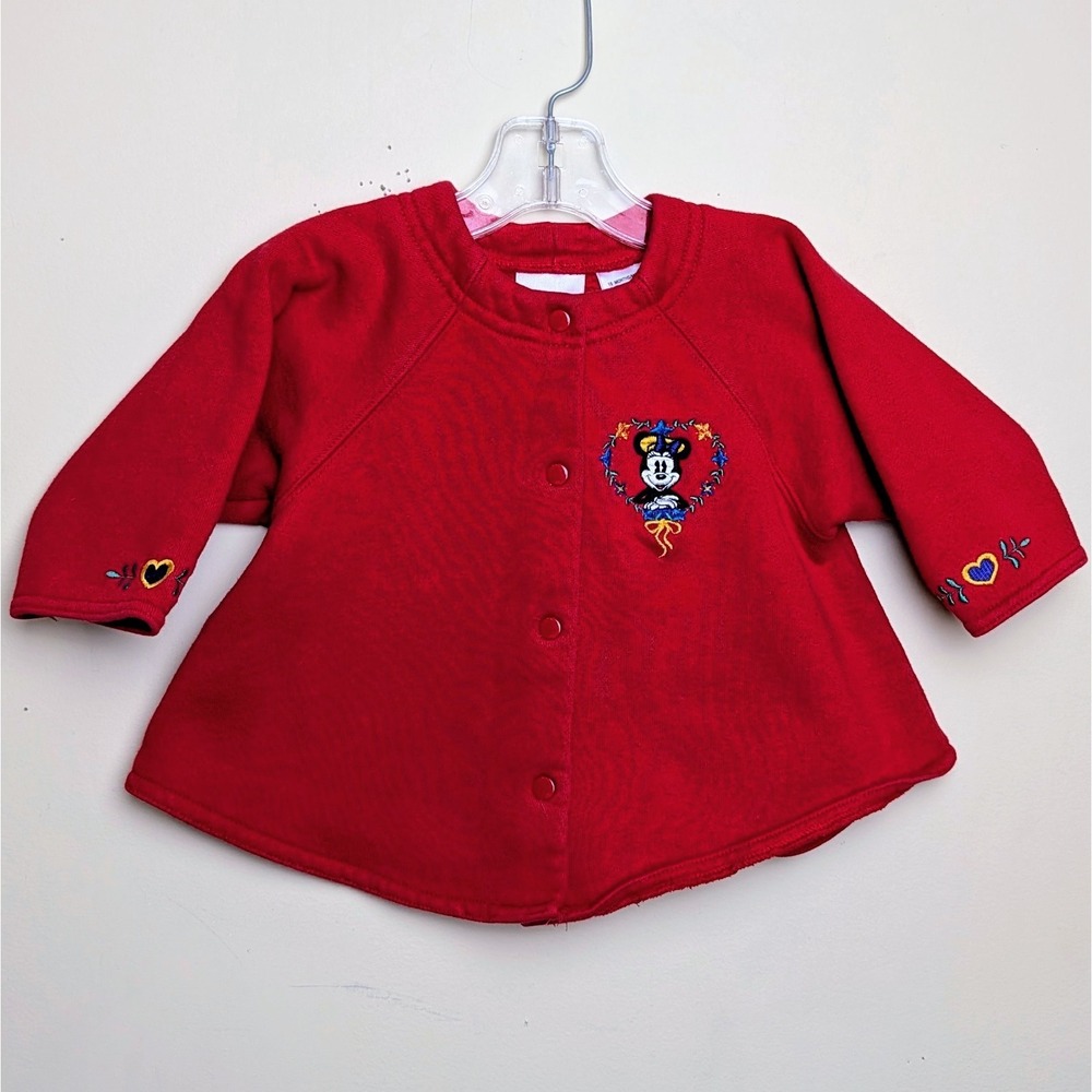 Vintage Disney Store Minnie Mouse 90s Jacket Coat Red Size 18 Months‎